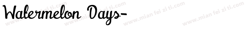 Watermelon Days字体转换